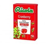 Ricola Cranberry Sugar Free Swiss Herb Drops, 40 g
