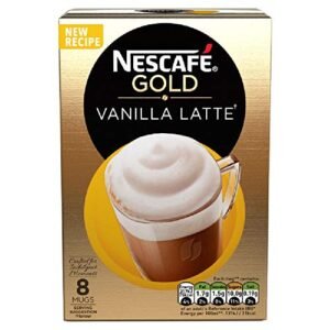 Nescafe Cafe Menu Latte Vanilla, 185g (Pack of 8)