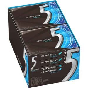 Wrigley's 5 Cobalt Sugar Free Gum, Peppermint Pack Of 12