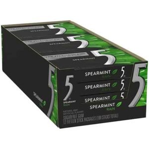 Wrigley's 5 Gum Spearmint Pack Of 12
