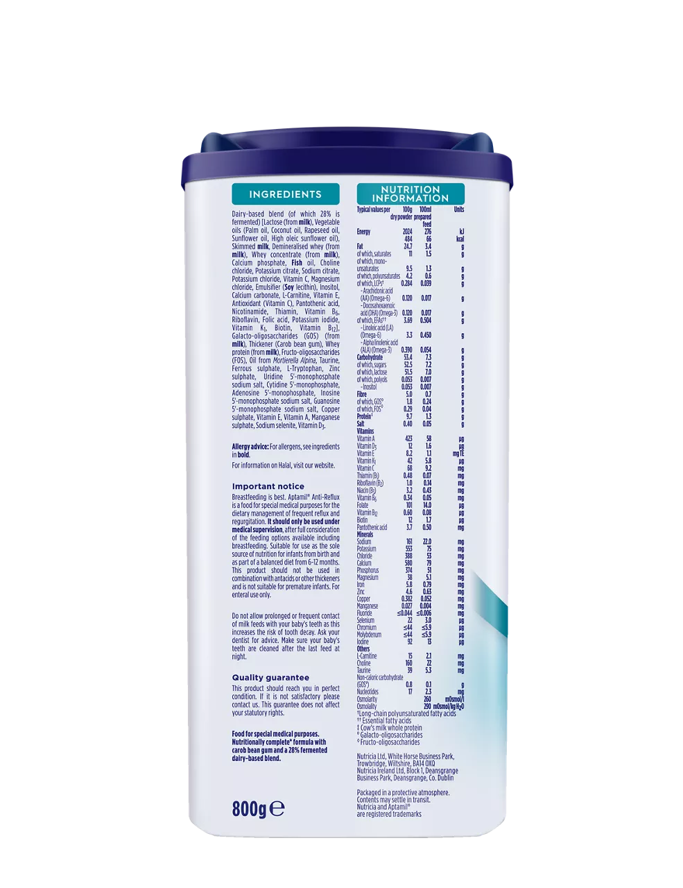 Aptamil Anti Reflux Milk Formula (0-12 months) - 800g - Image 3