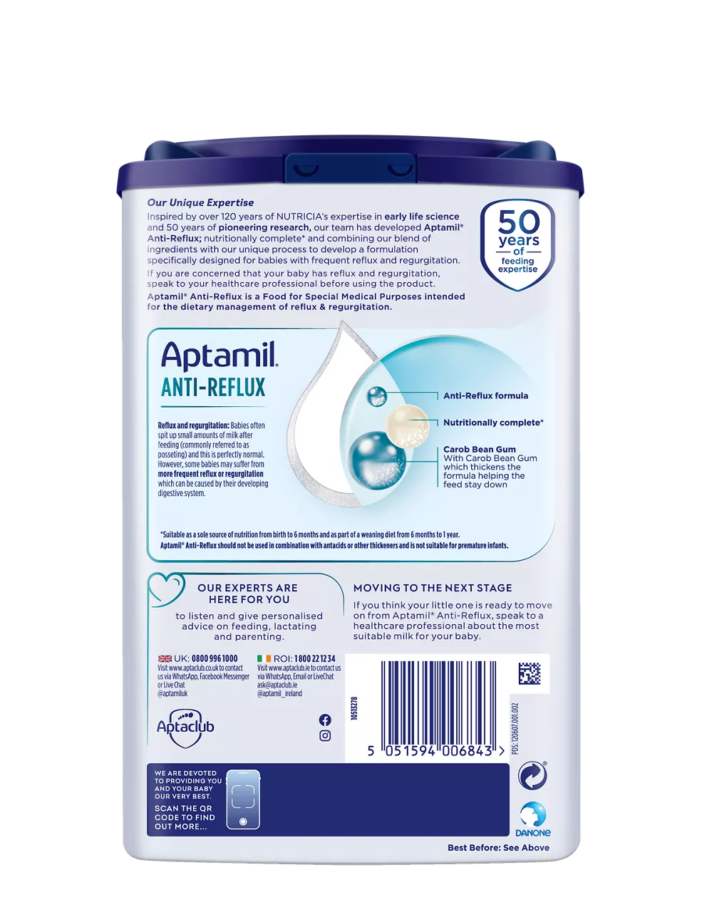 Aptamil Anti Reflux Milk Formula (0-12 months) - 800g - Image 2