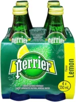 Perrier Flavoured Sparkling Natural Carbonated Mineral Water Lemon Flavour, 330ml