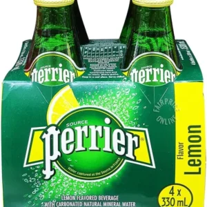 Perrier Flavoured Sparkling Natural Carbonated Mineral Water Lemon Flavour, 330ml